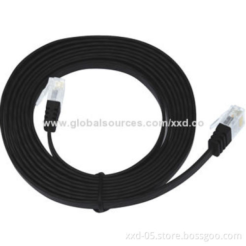 Flat Cat6 Patch Cable with 32AWG Stranding Copper